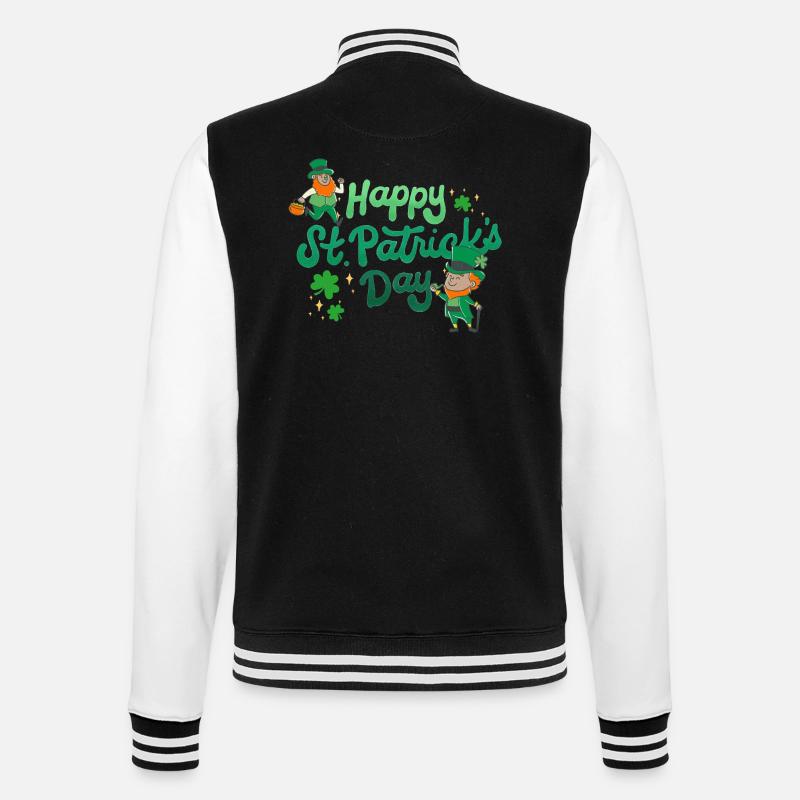 Bonne Saint-Patrick. La Saint-Patrick! - Veste Teddy - noir/blanc