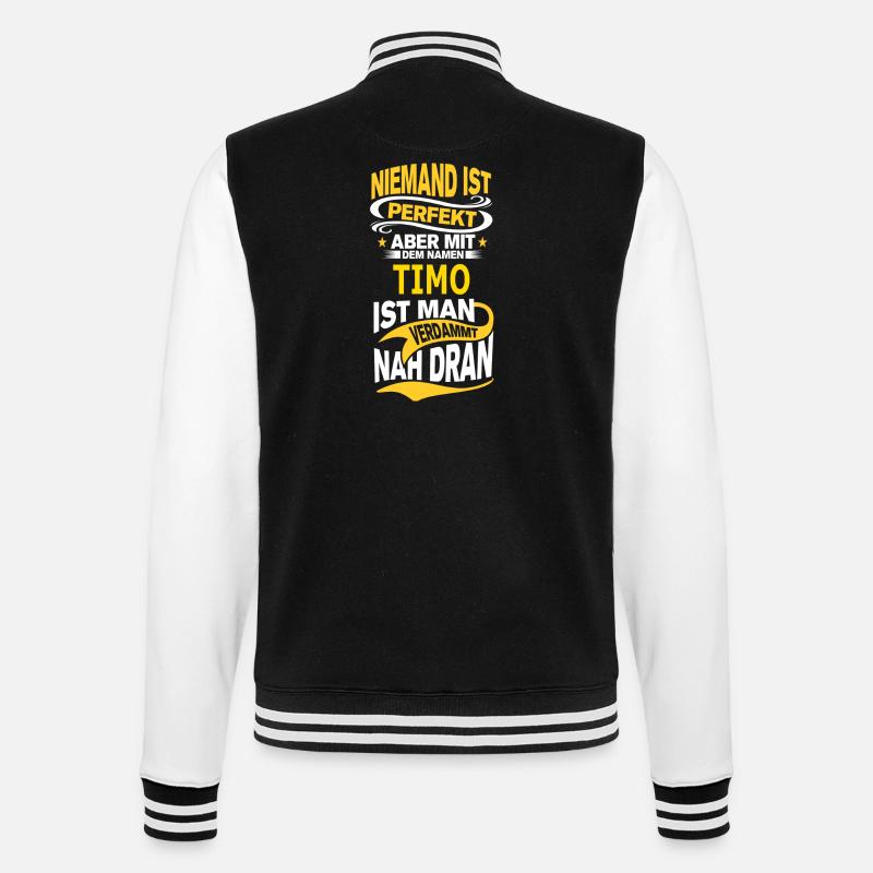 TIMO - College-Sweatjacke - Schwarz/Weiß