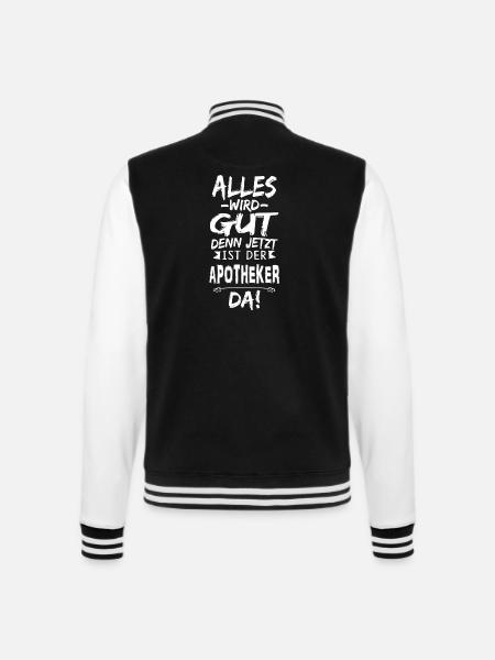 APOTHEKER - College-Sweatjacke - Schwarz/Weiß