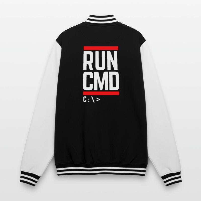 Run CMD Lustiger Spruch Informatik Nerd Code College-Sweatjacke