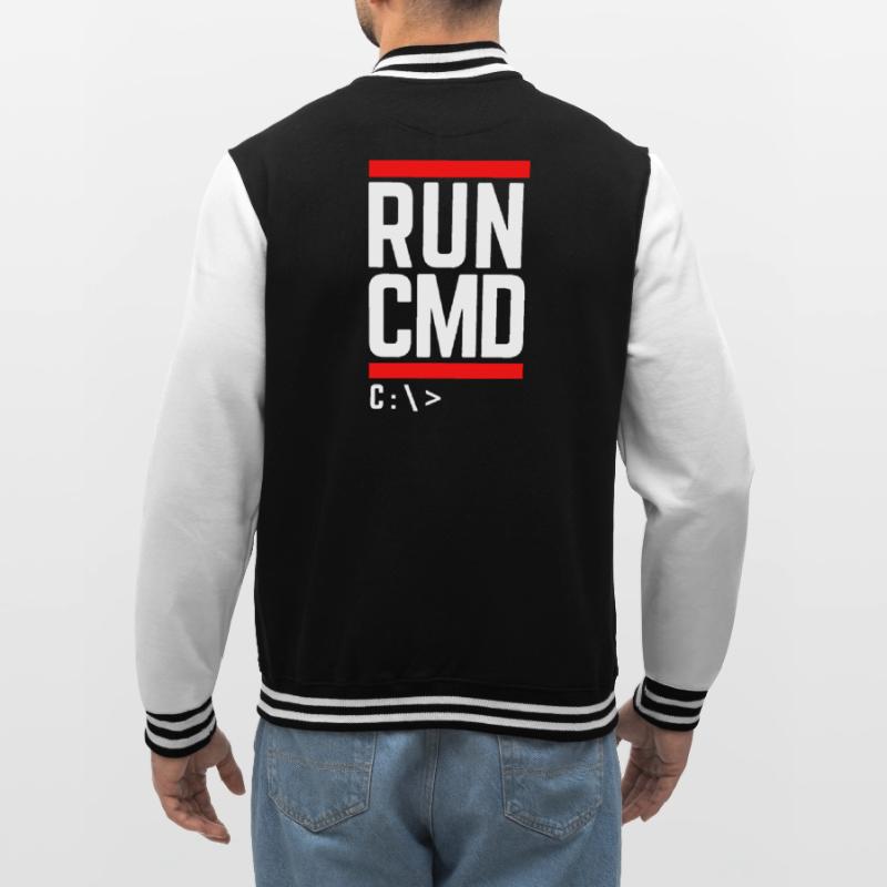 Run CMD Lustiger Spruch Informatik Nerd Code College-Sweatjacke