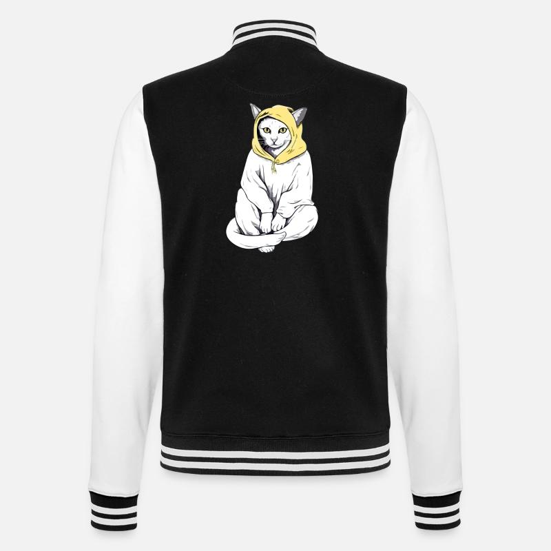Kroki le chat à capuche - Veste Teddy - noir/blanc