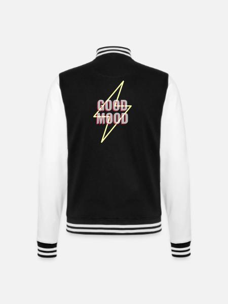 Gute Laune Shirt - College-Sweatjacke - Schwarz/Weiß
