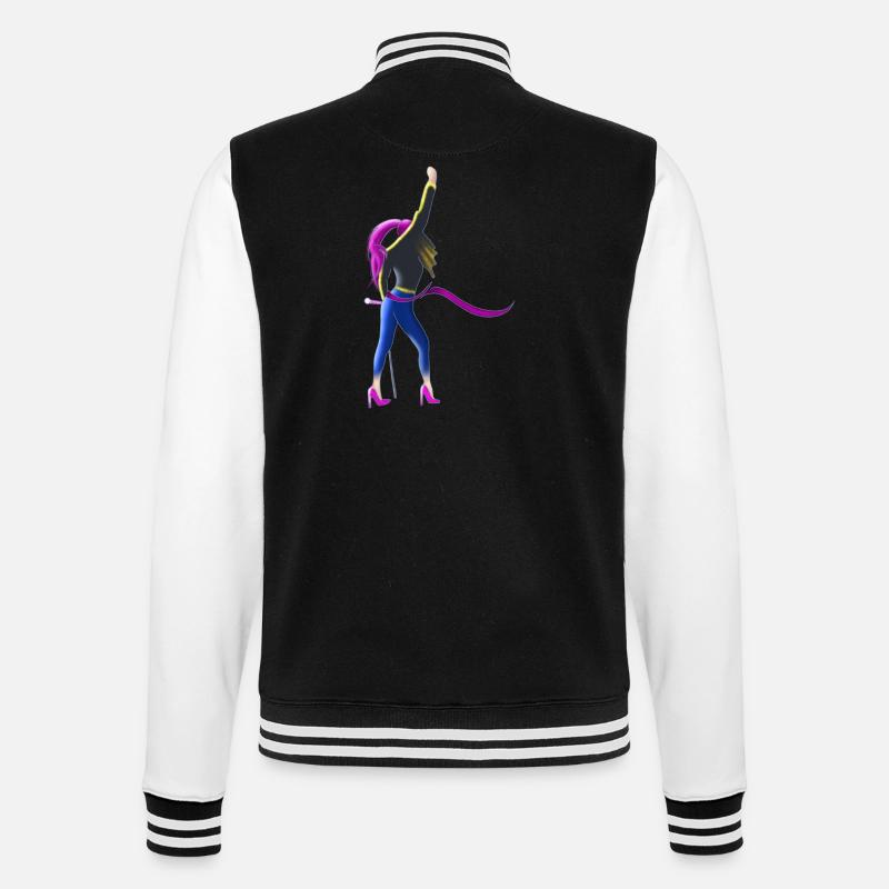 Queenstafiore - College-Sweatjacke - Schwarz/Weiß