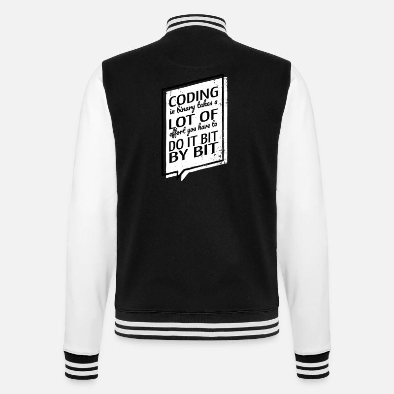 computers quote c sharp programming - College-Sweatjacke - Schwarz/Weiß