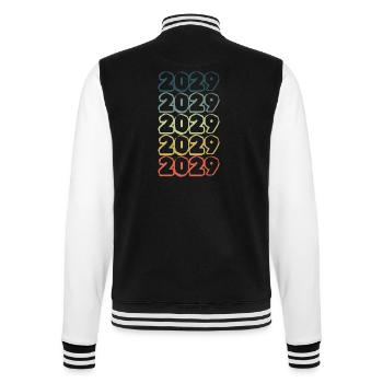 Year of birth 2029 - College Sweat Jacket - black/white - Back - Marisol (170cm)
