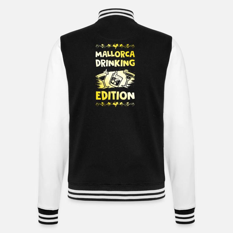Mallorca Drinking Saying - College Sweat Jacket - black/white