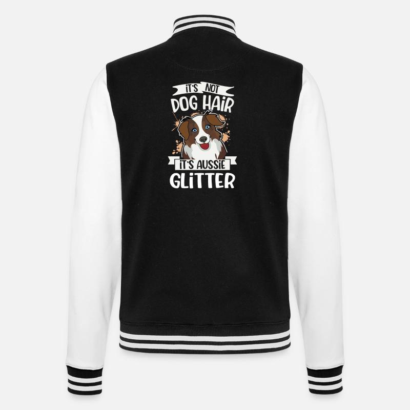 Australian Shepherd - College-Sweatjacke - Schwarz/Weiß
