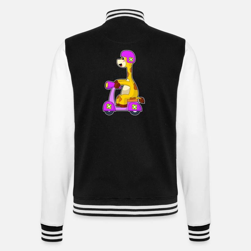 Scooter Girafe - Veste Teddy - noir/blanc