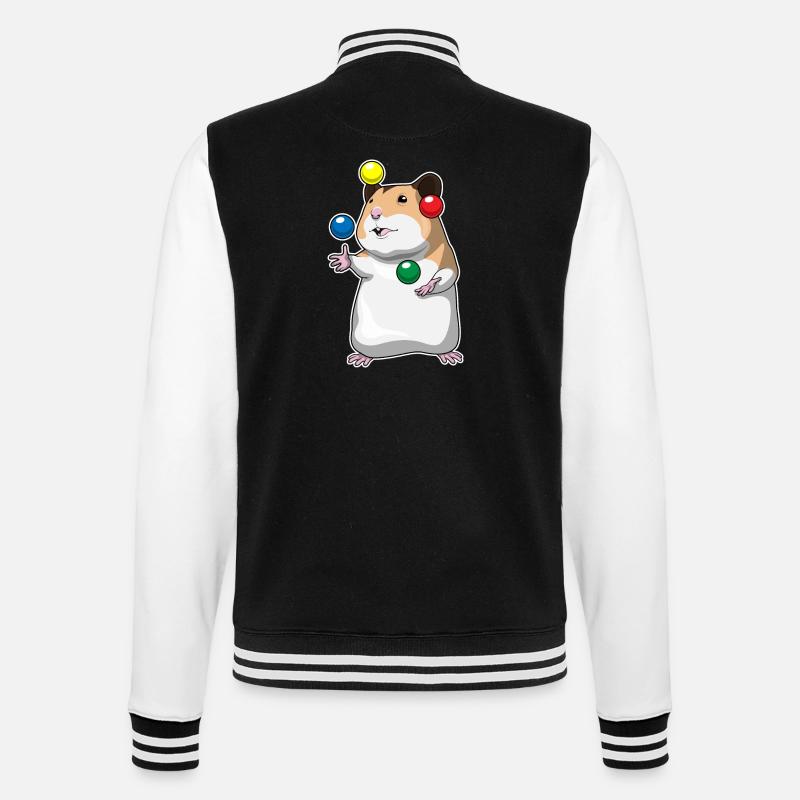 Jongleur hamster jongleur - Veste Teddy - noir/blanc