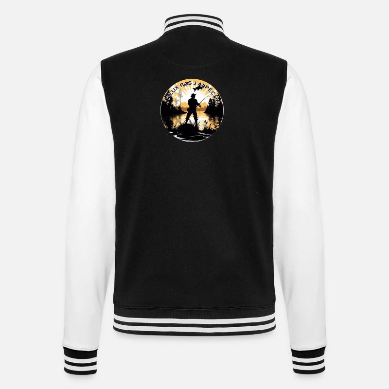 je peux pas j'ai pêche - Veste Teddy - noir/blanc