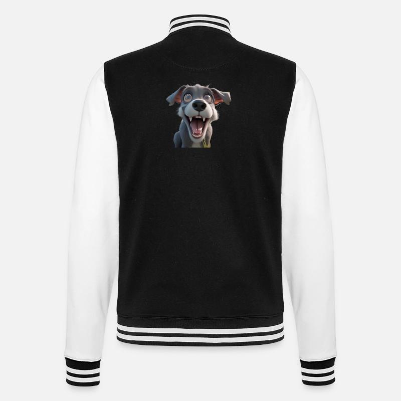 Crazy Dog - College Sweat Jacket - black/white