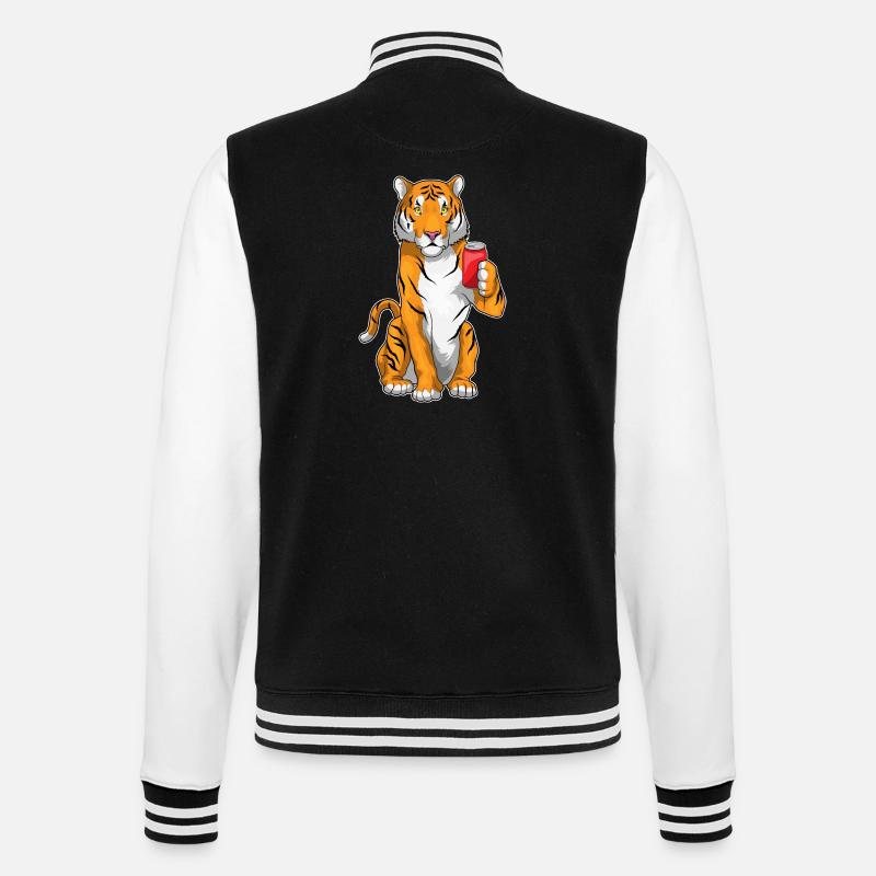 Tiger Lemonade - College Sweat Jacket - black/white