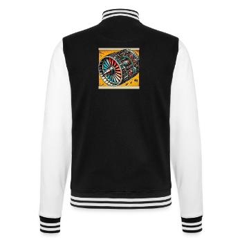 Turbine Unleashed : Bande dessinée - Turbine d’avion - Veste Teddy - noir/blanc - Dos - Marisol (170cm)