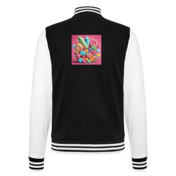 Bunte Bonbons - College-Sweatjacke - Schwarz/Weiß - Hinten - Marisol (170cm)