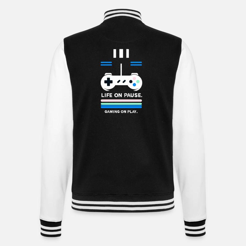 Gaming on Play - College Sweat Jacket - black/white