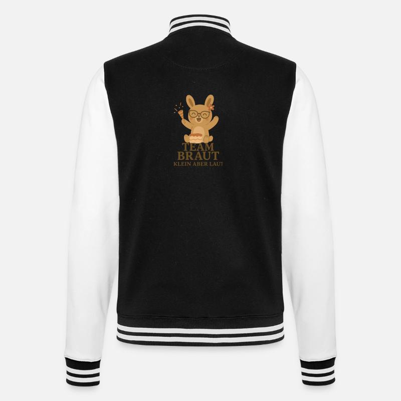 Team Braut - College-Sweatjacke - Schwarz/Weiß
