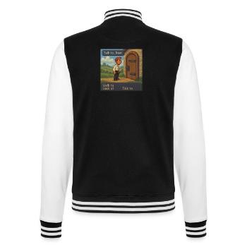 Parlez à la porte - Pixel Art Gaming - Veste Teddy - noir/blanc - Dos - Marisol (170cm)