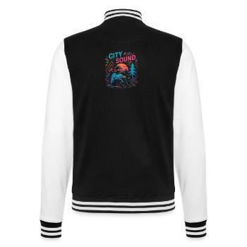 CITY SOUND - College-Sweatjacke - Schwarz/Weiß - Hinten - Marisol (170cm)