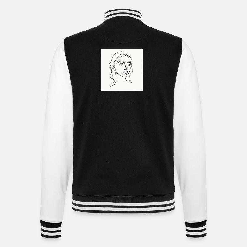 La dame dessinée - Veste Teddy - noir/blanc