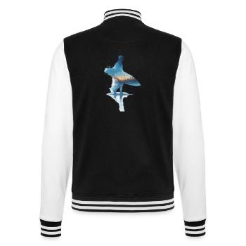 Surfer's Dream at Sunset - College Sweat Jacket - black/white - Back - Marisol (170cm)