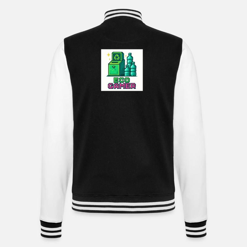 Conception Pixel Eco Gamer - Veste Teddy - noir/blanc