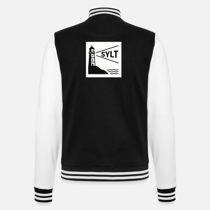 Sylt - College-Sweatjacke - Schwarz/Weiß