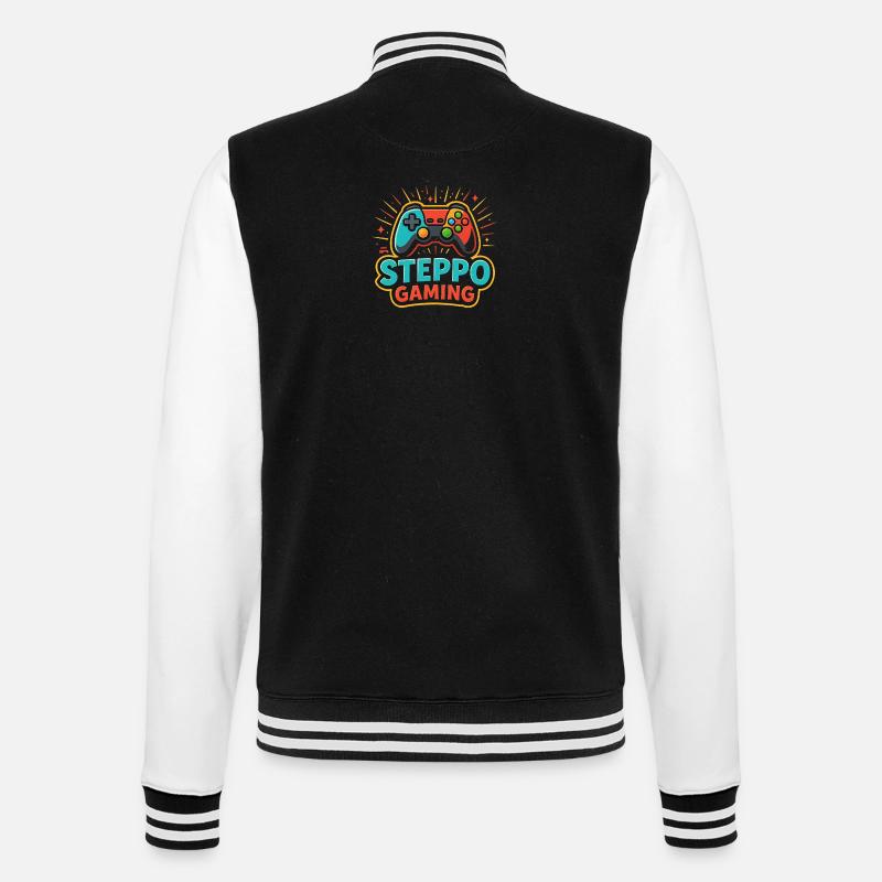 Steppo Gaming Controller Logo - College Sweat Jacket - black/white