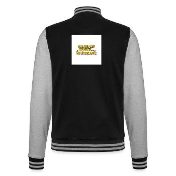 Ich mache eine humorvolle Diät - College-Sweatjacke - Schwarz/Grau meliert - Hinten - Marisol (170cm)
