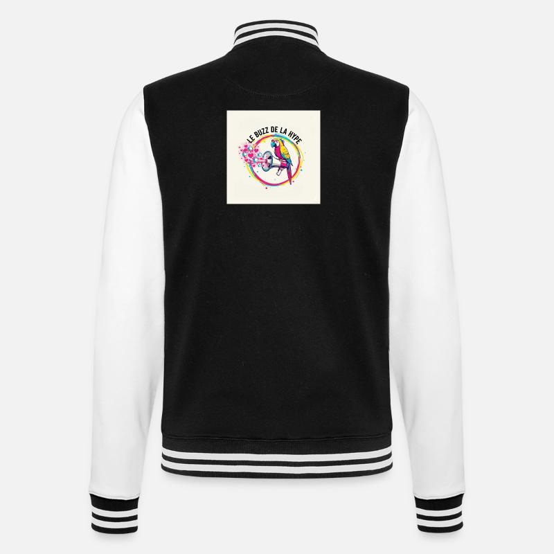 Papagei Summen - College-Sweatjacke - Schwarz/Weiß