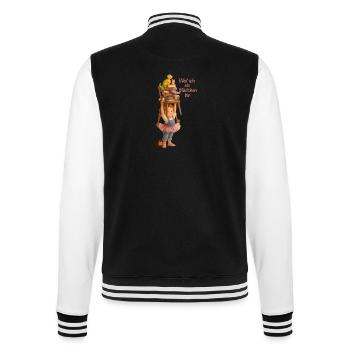 'CAUSE I'M A GIRL - College Sweat Jacket - black/white - Back - Marisol (170cm)