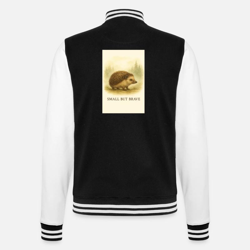 Kleiner Spine-Held - College-Sweatjacke - Schwarz/Weiß