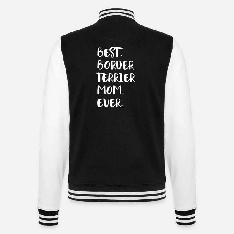 Border Terrier - College-Sweatjacke - Schwarz/Weiß