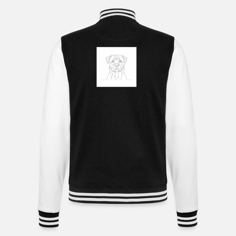 Rottweiler - College-Sweatjacke - Schwarz/Weiß