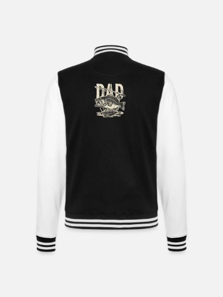 Illustration vintage de poisson bar - Veste Teddy - noir/blanc