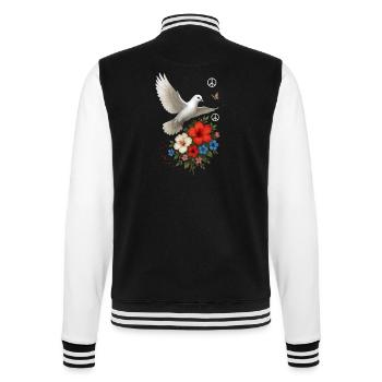 Weiße Taube - College-Sweatjacke - Schwarz/Weiß - Hinten - Marisol (170cm)