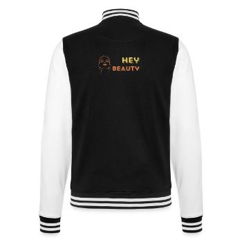 Hey beauty - College-Sweatjacke - Schwarz/Weiß - Hinten - Marisol (170cm)