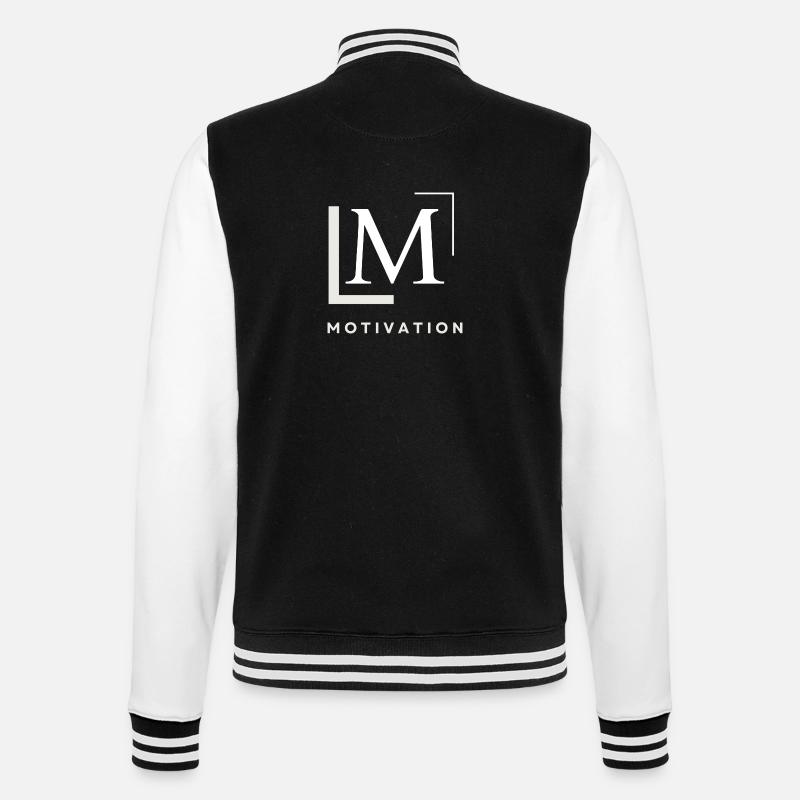 Motivation Design - College-Sweatjacke - Schwarz/Weiß