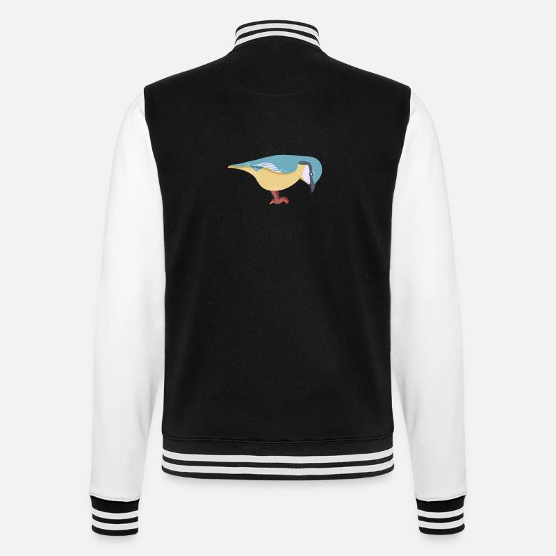 Nuthatch - College Sweat Jacket - black/white