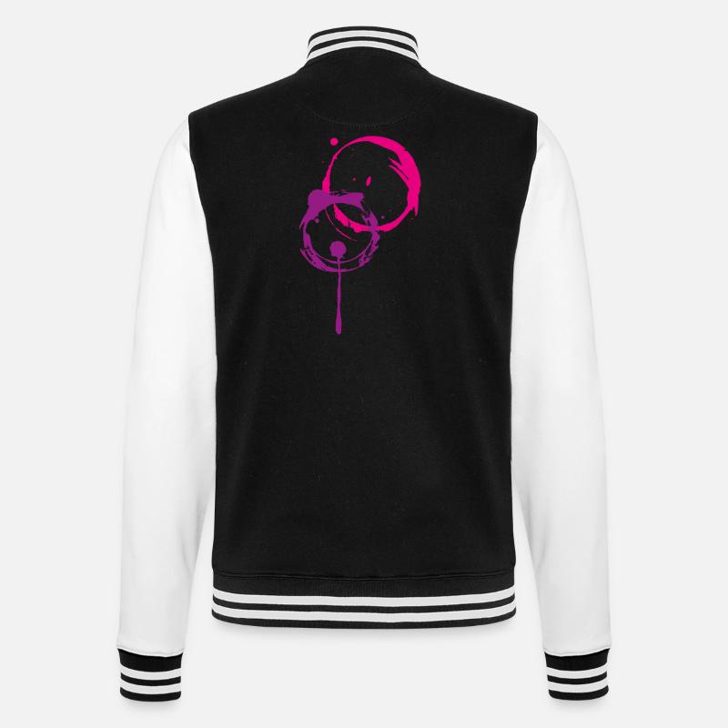 Kreise - College-Sweatjacke - Schwarz/Weiß