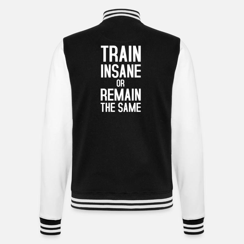 Train insane - College Sweat Jacket - black/white