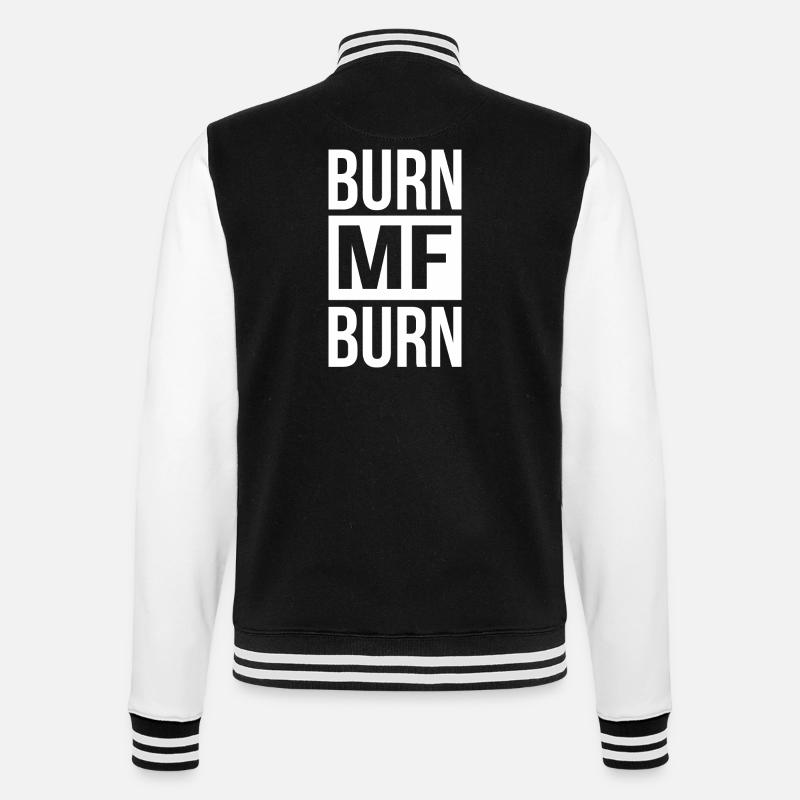 Burn MF Burn - Veste Teddy - noir/blanc