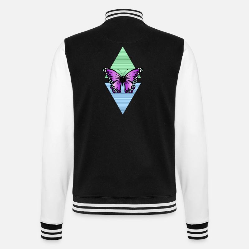 papillon - Veste Teddy - noir/blanc