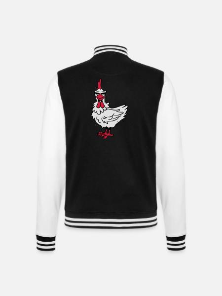 Chicken sunglasses - College Sweat Jacket - black/white