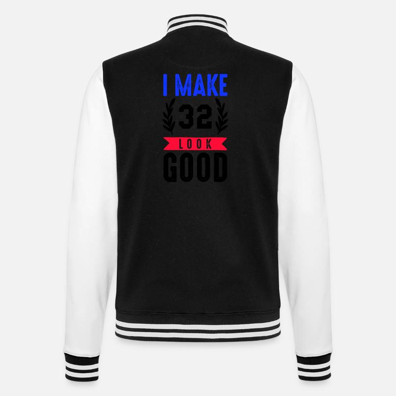 look good 32 - College-Sweatjacke - Schwarz/Weiß
