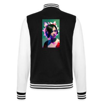 ARTWORK Headphones Girl Lea - College Sweat Jacket - black/white - Back - Marisol (170cm)