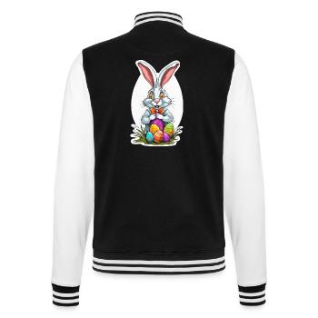 Easter Bunny / Easter / Eggs / Holidays / Easter - College Sweat Jacket - black/white - Back - Marisol (170cm)