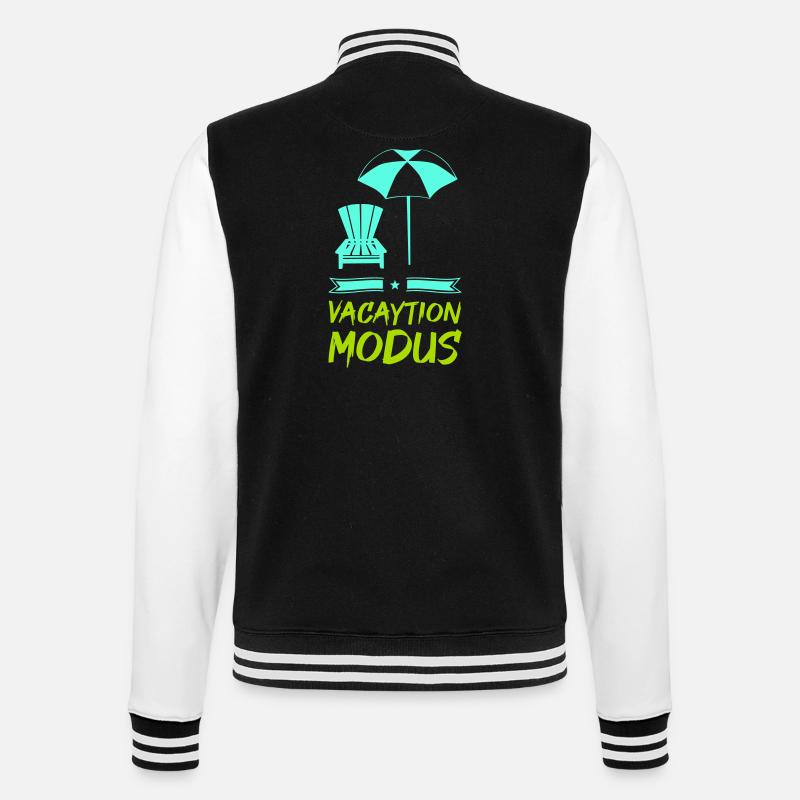 vacation modus - College-Sweatjacke - Schwarz/Weiß