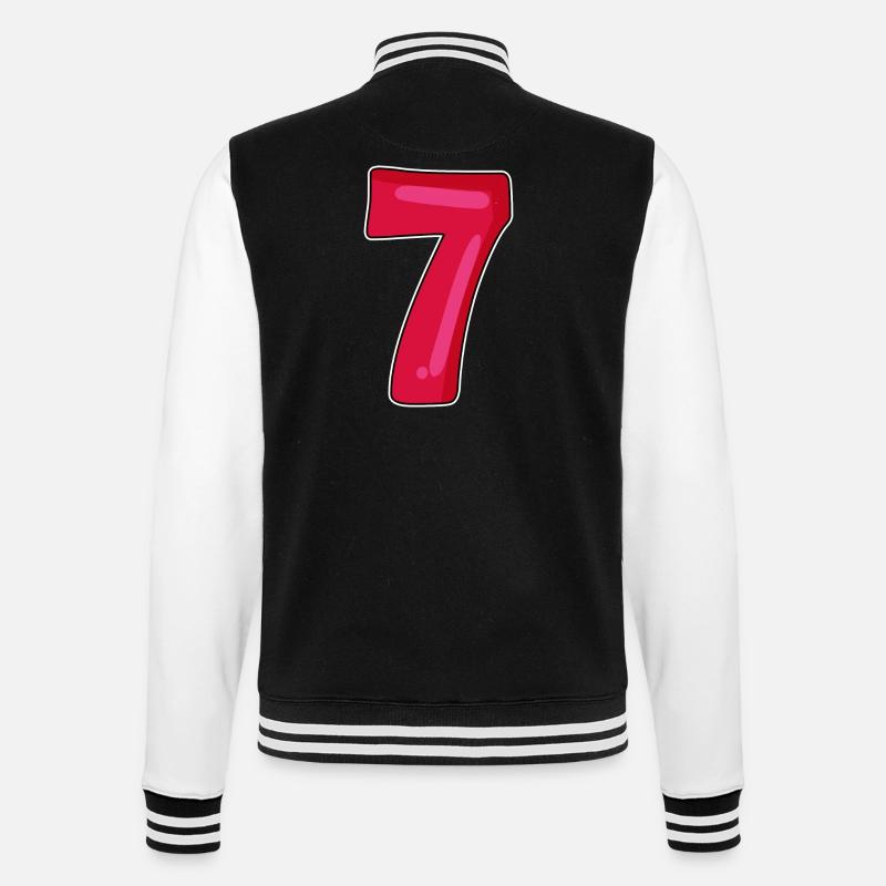 7 - College Sweat Jacket - black/white