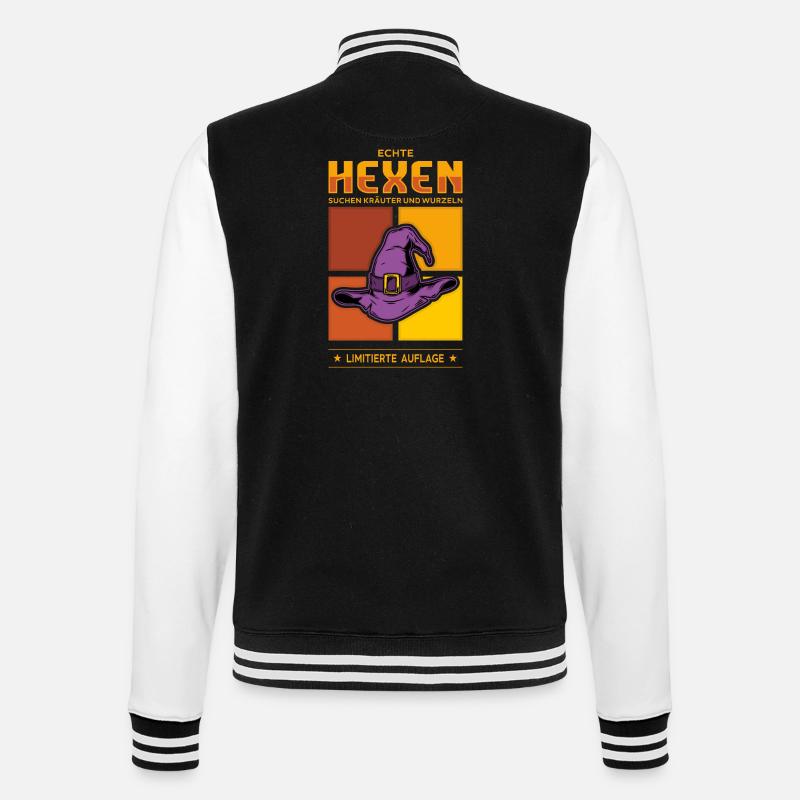 Hexen - College-Sweatjacke - Schwarz/Weiß